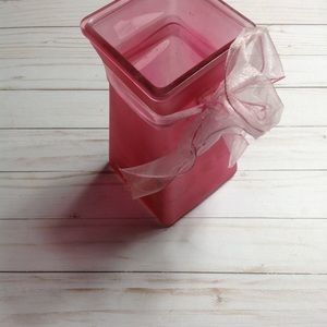 Pink glass vase